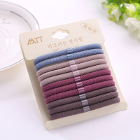 强拉不断不伤发皮套皮圈头绳发饰韩国高弹力发圈扎头发橡皮筋发绳|1#混彩11根植绒