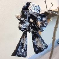 复古韩风~大肠发圈ins飘带头绳女简约气质百搭网红扎头发皮筋|黑色系—动物图案