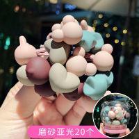 儿童扎头发橡皮筋公主宝宝发绳韩国可爱头绳发饰女童发圈小孩头饰|16#磨砂亚光小圈(20根)
