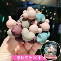 儿童扎头发橡皮筋公主宝宝发绳韩国可爱头绳发饰女童发圈小孩头饰|16#磨砂亚光小圈(20根)