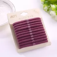 强拉不断不伤发皮套皮圈头绳发饰韩国高弹力发圈扎头发橡皮筋发绳|玫红色11根植绒