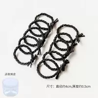 皮套头绳女扎头发发绳网红ins森系高弹力耐用橡皮筋女扎头粗发圈|黑交叉20根+盒