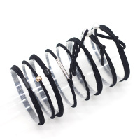 100根绑头发黑色头绳 女发绳耐用皮套皮筋加粗成人橡皮筋发圈|7#8件套黑色（盒装）FS001