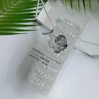 仲夏日记~电话线发圈女 糖果色橡皮筋发圈女无痕高弹发绳韩国发饰|透明9只盒装