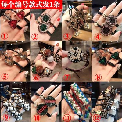 皮筋女扎头半豹纹头绳韩版 简约了原发饰品精致欧美发绳网红|女神12件套[99%的人都买了]