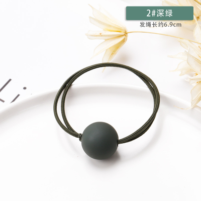 头绳女韩国小清新简约个性马尾扎头发橡皮筋发绳头饰发圈成人皮套|2#深绿