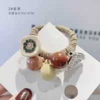 韩国小清新森女系发绳发饰简约扎头发橡皮筋网红能当手链头绳发圈|2#姜黄