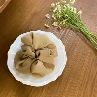 简约少女大肠发圈ins皮套头饰发绳气质扎头发皮筋韩国网红橡皮筋|浅中黄