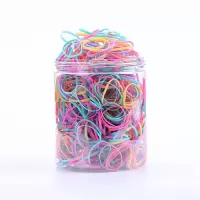 强拉不断一次性发圈成人儿童宝宝不伤发扎头发彩色橡皮筋黑色发绳|加厚春天色500个(盒装)
