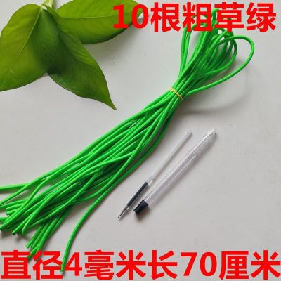 10根传统长发绳扎马尾黑头绳橡皮筋高弹力儿童发饰学生彩色发绳|草绿色10根粗4毫米发绳