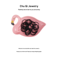 100条 北欧莫兰迪色短发细款发绳韩国清新简约头绳女小祖宗橡皮筋|黑色小圈100条直径约3cm