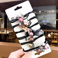 『特价抢6-24发圈』头绳成人儿童女绑头发扎马尾橡皮筋套发绳发饰|花开万年6件套粉色简约op袋装