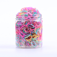 强拉不断一次性发圈成人儿童宝宝不伤发扎头发彩色橡皮筋黑色发绳|小号加厚春天色800个(盒装)