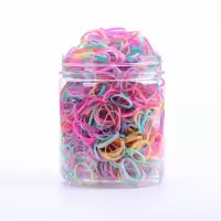 强拉不断一次性发圈成人儿童宝宝不伤发扎头发彩色橡皮筋黑色发绳|小号加厚春天色800个(盒装)