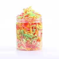 强拉不断一次性发圈成人儿童宝宝不伤发扎头发彩色橡皮筋黑色发绳|普通款亮彩色1000个（盒装）