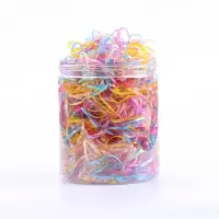 强拉不断一次性发圈成人儿童宝宝不伤发扎头发彩色橡皮筋黑色发绳|普通款荧光色1000个(盒装)