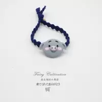 抖音小祖宗情侣头绳韩版网红少女橡皮筋扎头发发圈给男友的小皮筋|灰色大猪