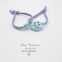 抖音小祖宗情侣头绳韩版网红少女橡皮筋扎头发发圈给男友的小皮筋|蓝色情侣小猪套装