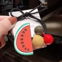 十元三样小清新简约牛油果发绳网红ins甜美少女扎头皮筋头绳头饰|西瓜