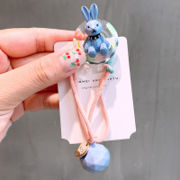 韩版可爱兔子皮筋女扎头网红ins森系头绳少女超仙发绳皮套发圈|蓝色/个