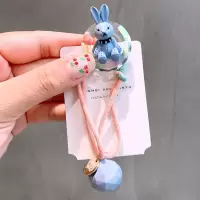韩版可爱兔子皮筋女扎头网红ins森系头绳少女超仙发绳皮套发圈|蓝色/个