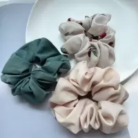 气质组合网红发绳韩版少女头饰大肠发圈橡皮筋简约韩国森系头绳|梨花白