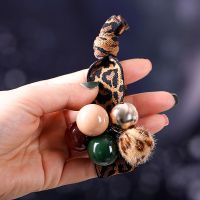 韩国网红豹纹头绳橡皮筋扎头发绳发饰头饰毛球简约时尚发圈女成人|原版五球发绳[2条装]