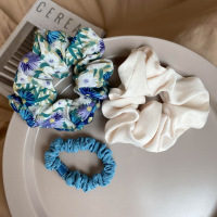 气质组合网红发绳韩版少女头饰大肠发圈橡皮筋简约韩国森系头绳|奶白夏威夷