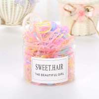 日本皮套大人小儿童黑色一次性宝宝皮筋头绳韩发圈小号加厚婴幼儿|加厚果冻色500根(盒装)