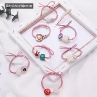 韩国珍珠发绳女简约扎头发橡皮筋网红皮套女韩版可爱头绳森女头饰|1#网纱袋装发绳八件套1