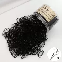 一次性橡皮筋女童扎头发宝宝强拉不断儿童发饰黑色发圈不伤发头绳|大号加厚纯黑色500根