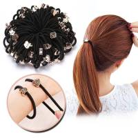 日韩黑色发绳加粗皮筋橡皮圈扎头发绳发圈无接缝发箍发带头绳皮套|电镀发绳20根