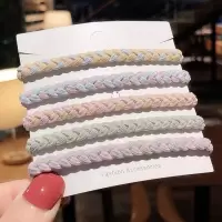 韩版头绳女成人简约皮筋网红ins发圈扎头发橡皮筋森女系学生皮套|(编织款)混色50条