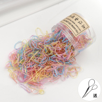 一次性橡皮筋女童扎头发宝宝强拉不断儿童发饰黑色发圈不伤发头绳|大号加厚果冻色500根