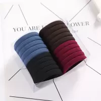 橡皮筋绑头发韩国马尾百搭发饰简约高弹力无接缝扎头绳饰品|深色20根大号