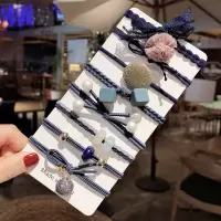 网红简约气质森系扎头发ins韩版头绳橡皮筋甜美发圈皮套头饰少女|11#誮惜颜8件套+送收纳纱袋