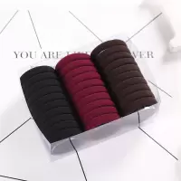 橡皮筋绑头发韩国马尾百搭发饰简约高弹力无接缝扎头绳饰品|深色30根小号
