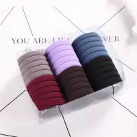 橡皮筋绑头发韩国马尾百搭发饰简约高弹力无接缝扎头绳饰品|混色30根小号