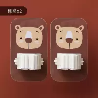 拖把挂钩强力粘胶壁挂粘钩墙壁免打孔承重厨房创意可爱无痕粘贴架|棕熊款2只装