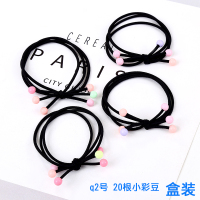 发圈扎头发可爱成人头绳韩国简约胶圈橡皮筋少女马尾皮套黑色头绳|q2小彩豆20根