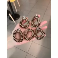 电话线发圈韩国无痕简约网红女扎头发橡皮筋头饰高弹力不易断头绳|栗色5个装