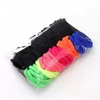 加粗黑色发圈女扎头发简约绑头绳高弹力皮圈大人皮套粗头绳橡皮筋|YRP-17E50黑+50荧光色混搭