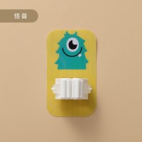拖把挂钩强力粘胶壁挂粘钩墙壁免打孔承重厨房创意可爱无痕粘贴架|怪兽