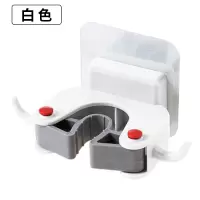 拖把挂钩免打孔卫生间收纳扫把挂架强力固定壁挂拖布夹无痕粘钩|白色(1个装)