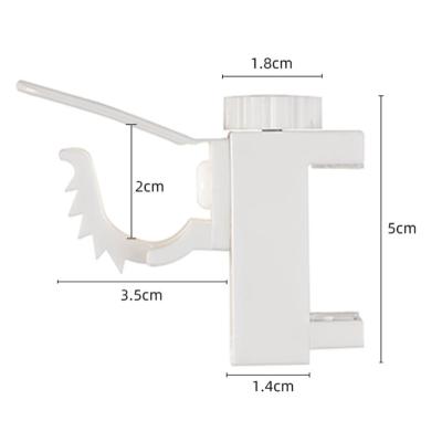 日本家用窗帘挂杆夹横杆挂架挂杆粘钩浴帘竿托挂钩免打孔毛巾夹|卡夹式5组—共10枚[省]