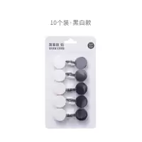 免打孔挂钩力粘墙壁可爱痕沾勾承重衣钩卫生间门后浴室塑料|黑白1排10个装