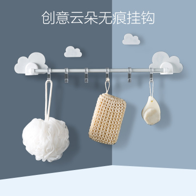 云朵免打孔强力粘钩厨房厨具挂架排钩壁挂免钉无痕粘胶挂钩
