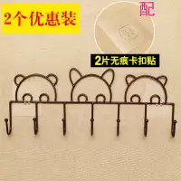 门后挂钩免钉壁挂门上挂衣架墙壁吸盘粘胶粘钩卧室承重衣服挂衣钩|2个装壁挂款古铜色