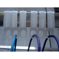 挂钩粘钩防风扣防风钩大小号挂钩塑料夹子卡扣 晾衣架杆配件|25*25方管用(一包38枚)