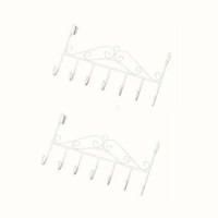 免打孔门后挂钩置物架壁挂衣架浴室免钉门上背式衣服挂架衣帽衣钩|白色7钩两个装